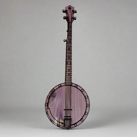Cedar five-string mini banjo