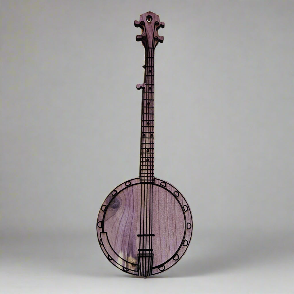 Cedar five-string mini banjo